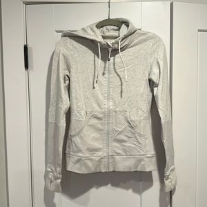Lulu lemon light grey zip up hoodie/jacket size 4.